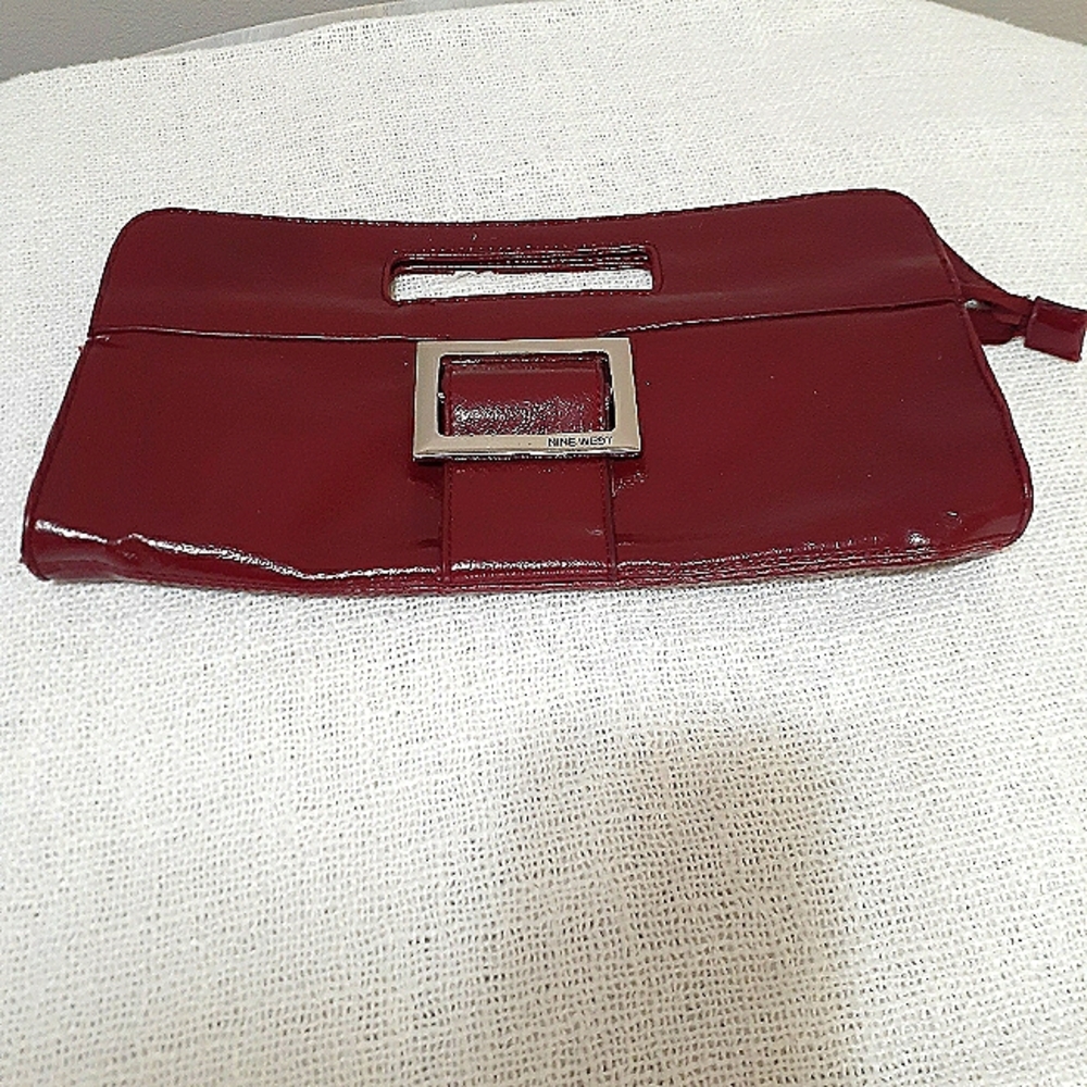Nine West wine red clutch